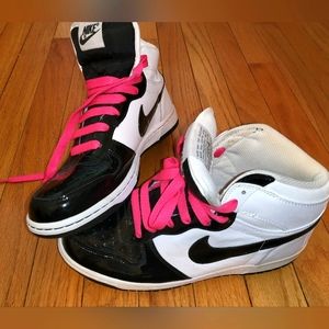 2008 Nike Dunk High Women's High Top Shoes Pink/White/Black - Size 8.5